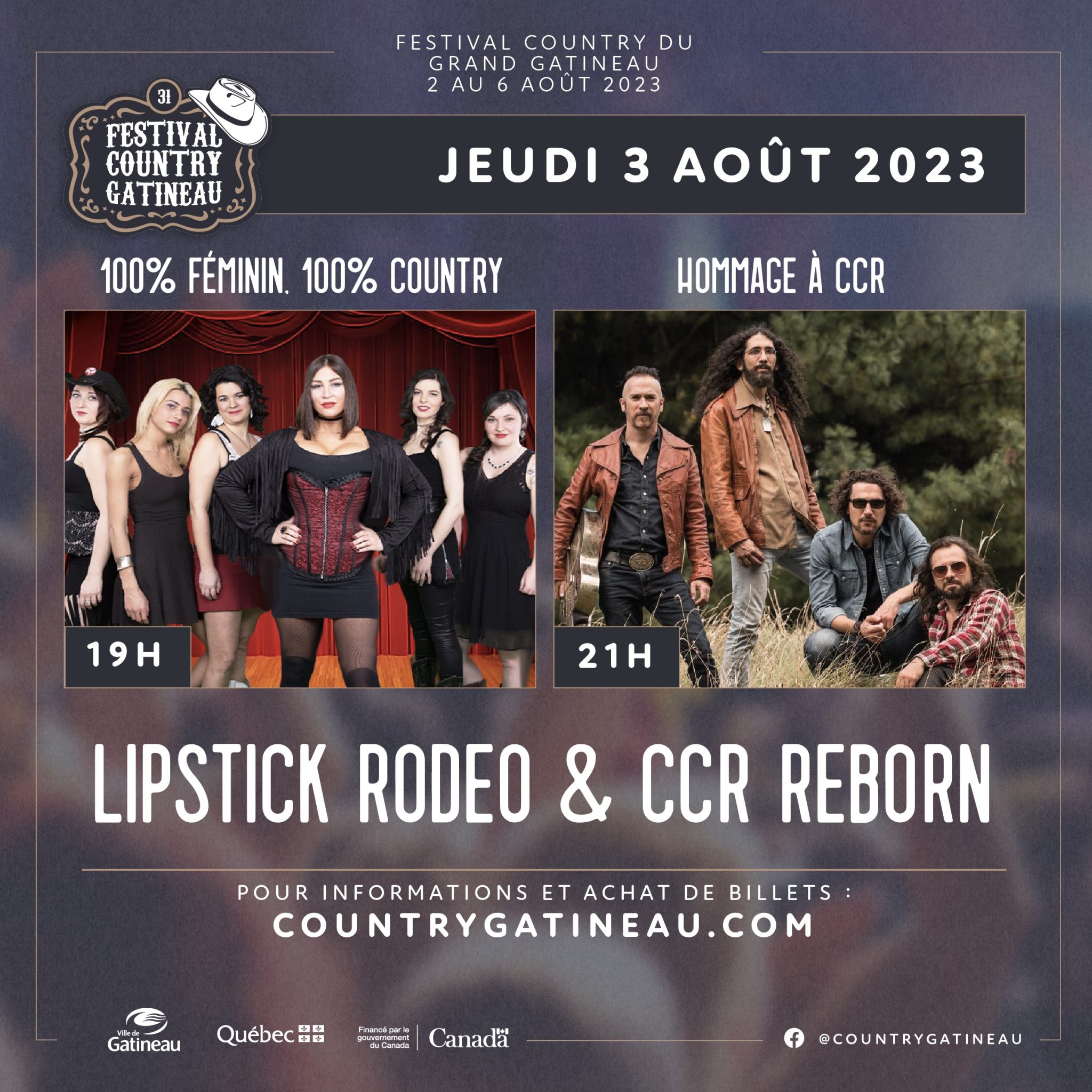 Spectacles country Festival Country Gatineau